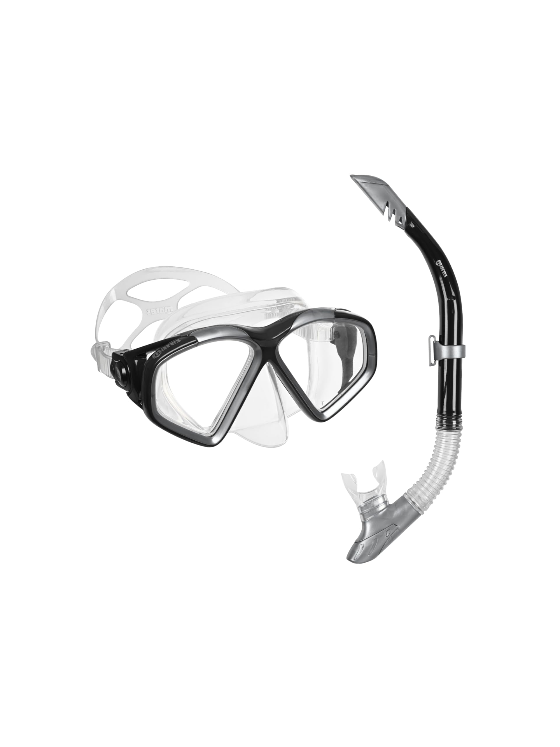 Mares Combo Cozumel Splash - Kit de máscara de Tubo para Adultos, Vidrio Templado, Snorkel semiDry, válvula de Purga