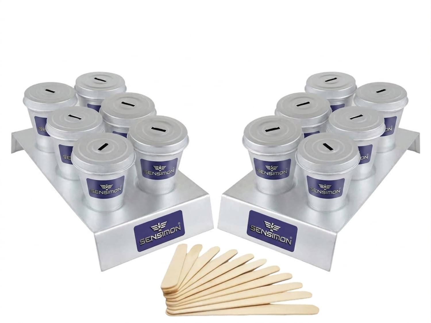 Sensimon Aluminum Kulfi Cone Mould Set