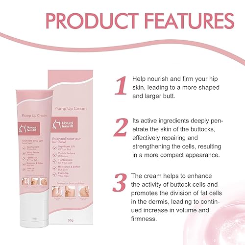 Miniatura 3 de Plumpup - Crema de levantamiento de bustos y glúteos, crema para realzar los glúteos, crecimiento rápido, crema anticelulítica para glúteos más