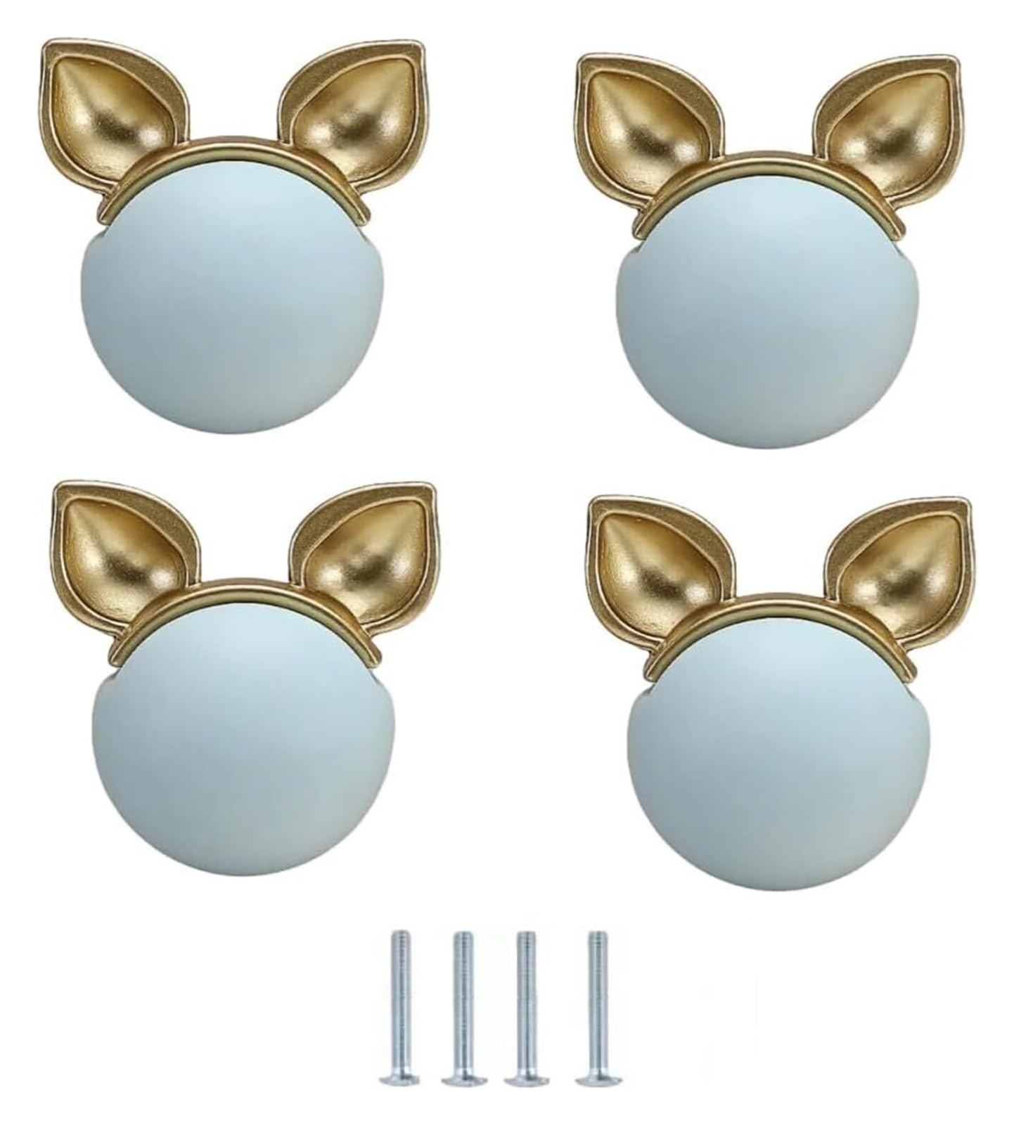 Enmrfvkz Blu Ceramic Cupboard Drawer Handle Knobs, Ceramic Zinc Alloy Zodiac Pig Cabinet Knobs Multicolor 4 Pcs For S Room(Blu)