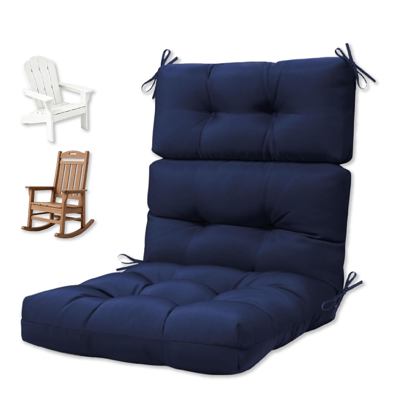 widesmile 112x54cm Outdoor Adirondack Chair Cushions Blue