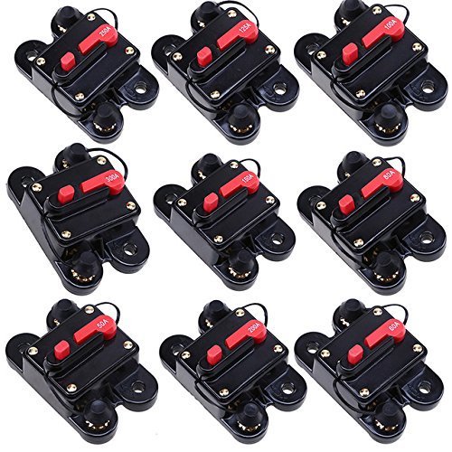 ANJOSHI Circuit Breaker 300amp with Manual Reset Home Solar System Fuse Holder for Car Audio and Amps Protection 12V-24V DC Reset Fuse Inverter Replace Fuses