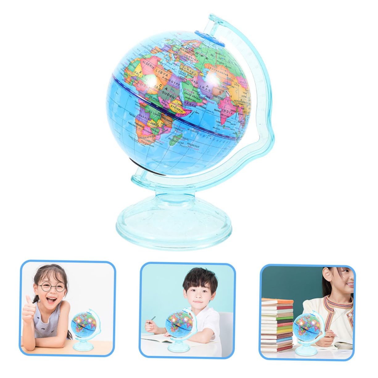 2 Salvadanaio Moderno Educativo e Decorativo per Scrivania Piggy Bank Forma Globo per Insegnamento e Accessorio da Scrivania per Design Elegante e Multifunzionale