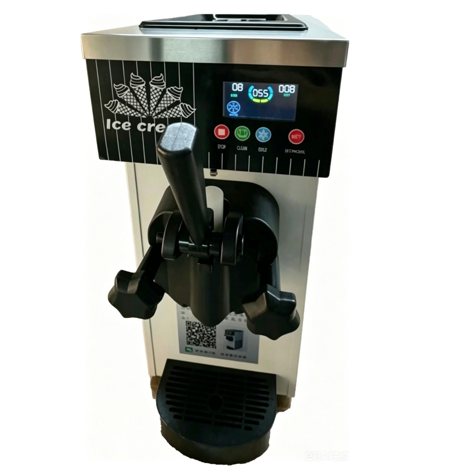 DowPie Tabletop Soft Serve Ice Cream Maker, Household Ice Cream Machine, Countertop Dessert Machine perfect for making Ice Cream and Fruit Sorbet