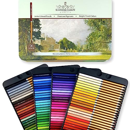 SCHPIRERR FARBEN - Premium Colored Pencils, Oil-Based Coloring Pencils, Soft-Core Color Pencil Set for Adults & Children,...