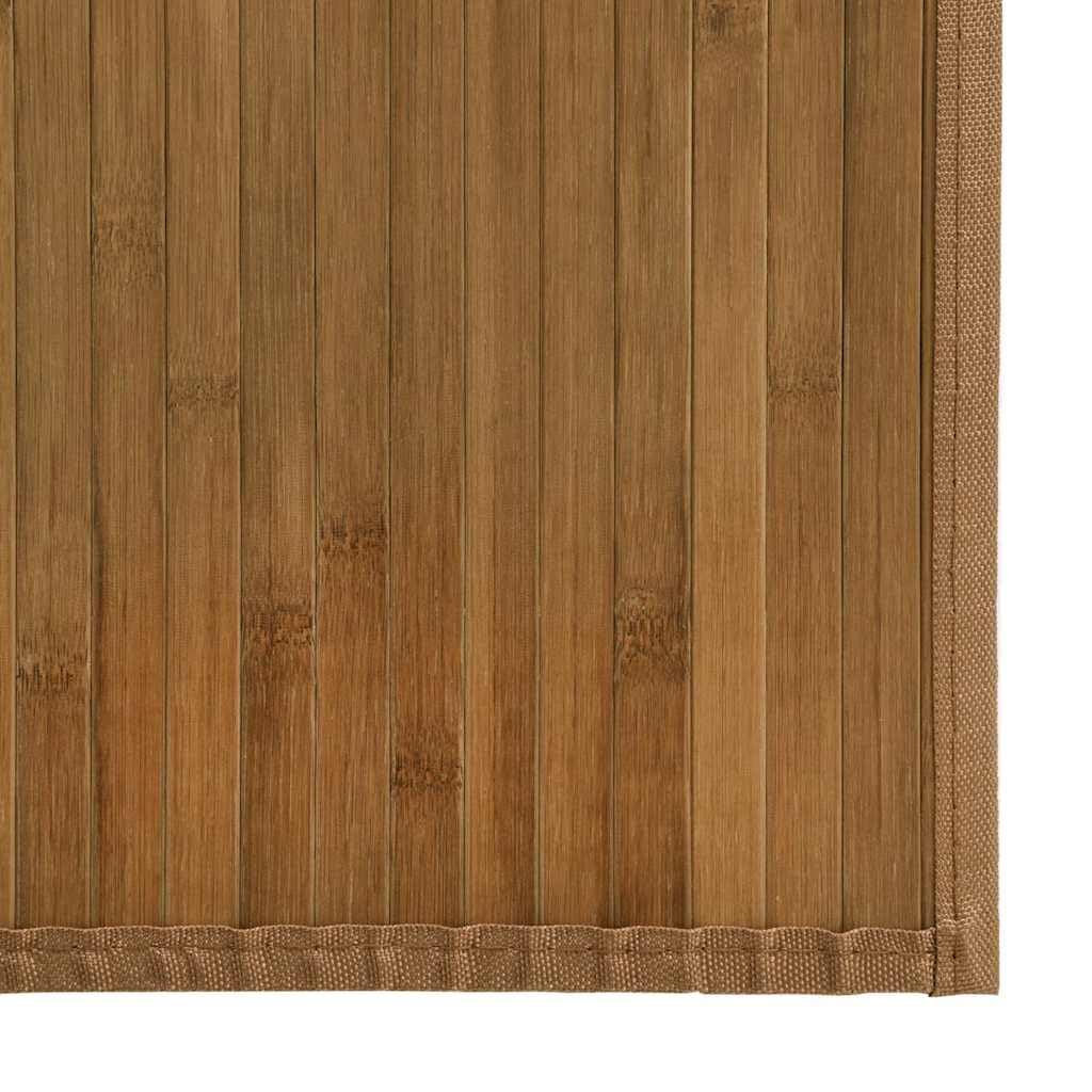 vidaXL Tapis rectangulaire Marron 80x400 cm Bambou