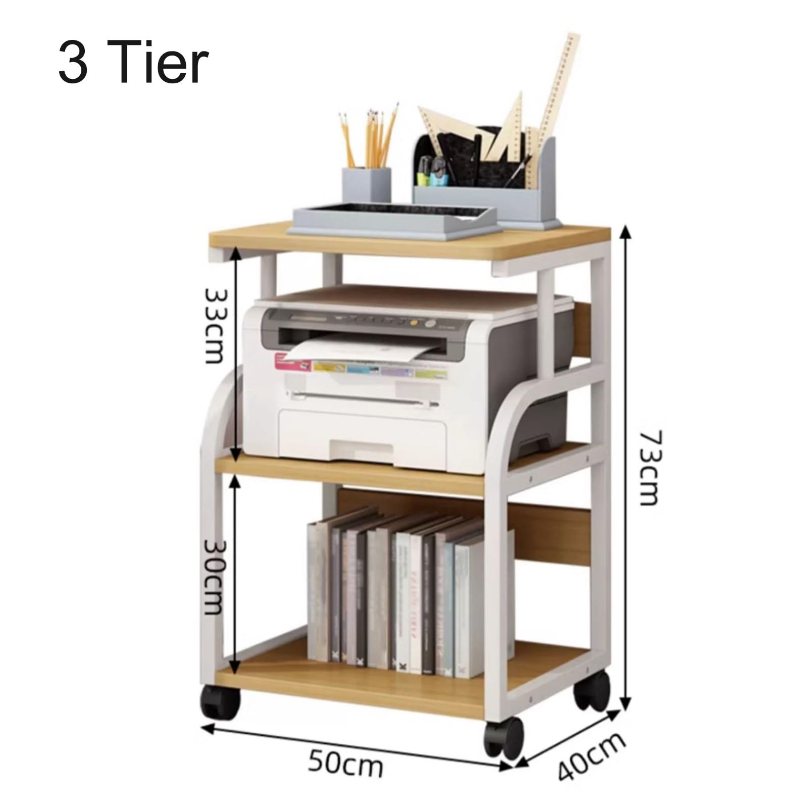 3 Tier Mobili per Hi Fi Mobile Giradischi e Porta vinili con Ruote,Mobiletto portaoggetti AV Moderno Rack Audio Rack componenti Stereo per Stereo di intrattenimento(Beige)