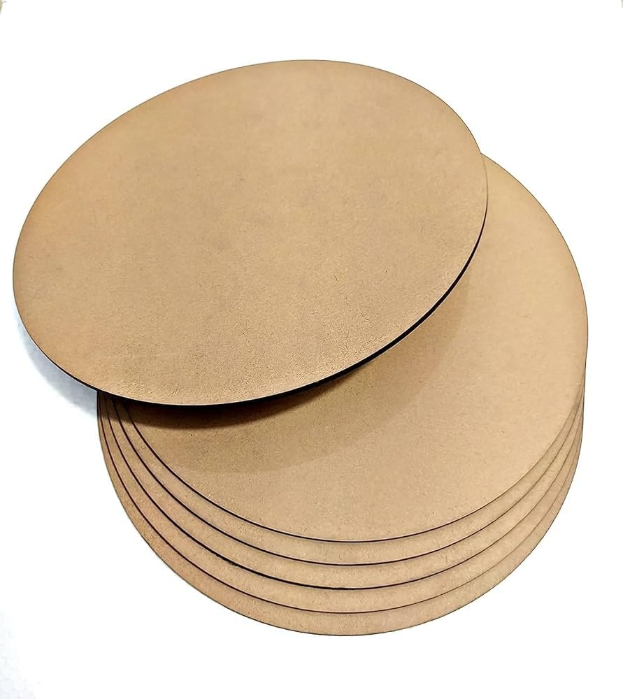 MDF Round Coasters Set of 12 Pcs | Plain Blank Wooden Coasters for DIY Craft, Resin Art, Painting & Engraving | Unfinished Wood Circles Cup Mat for Tea, Coffee & Home Decor-image-8