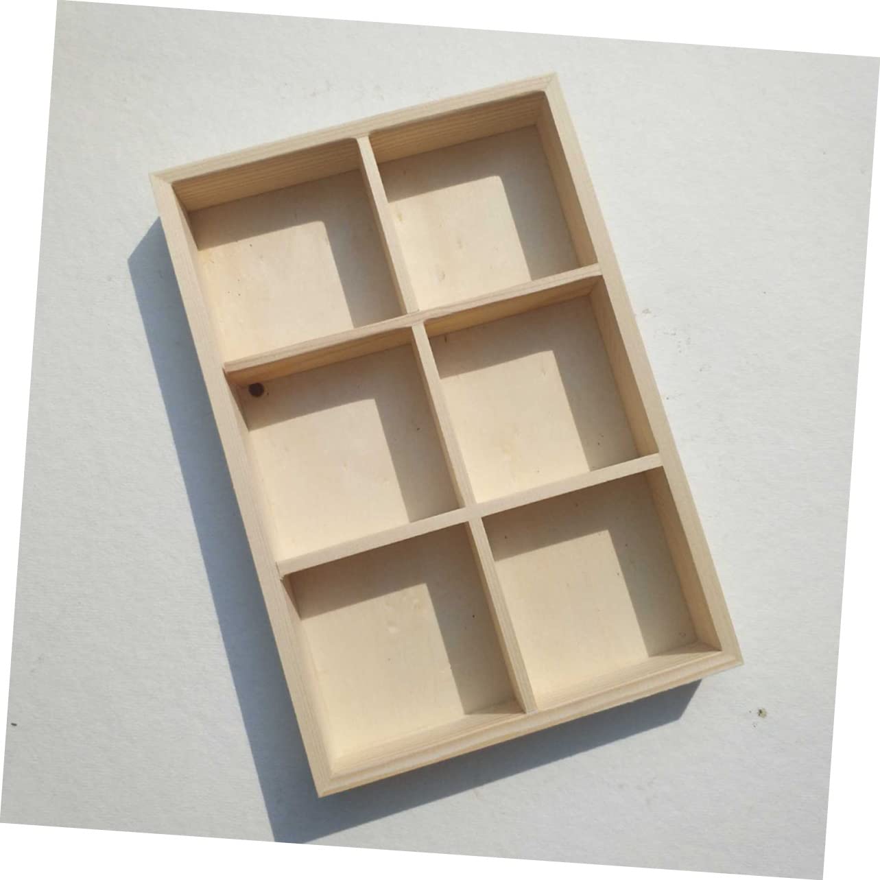 Housoutil 10 Pezzi Contenitore Pittura in Legno Massello con Scomparti Scatola Robusta per Pennelli e Colori per Scuole Casa e Laboratori Artistici