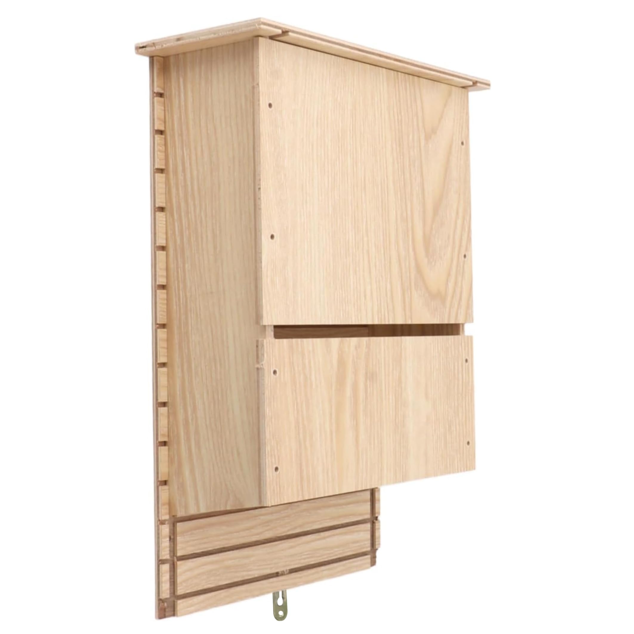 Natural Wooden Bat House for Outside, Hanging Bat Box for Garden, Eaves or Tree Trunk, Outdoor Shelter