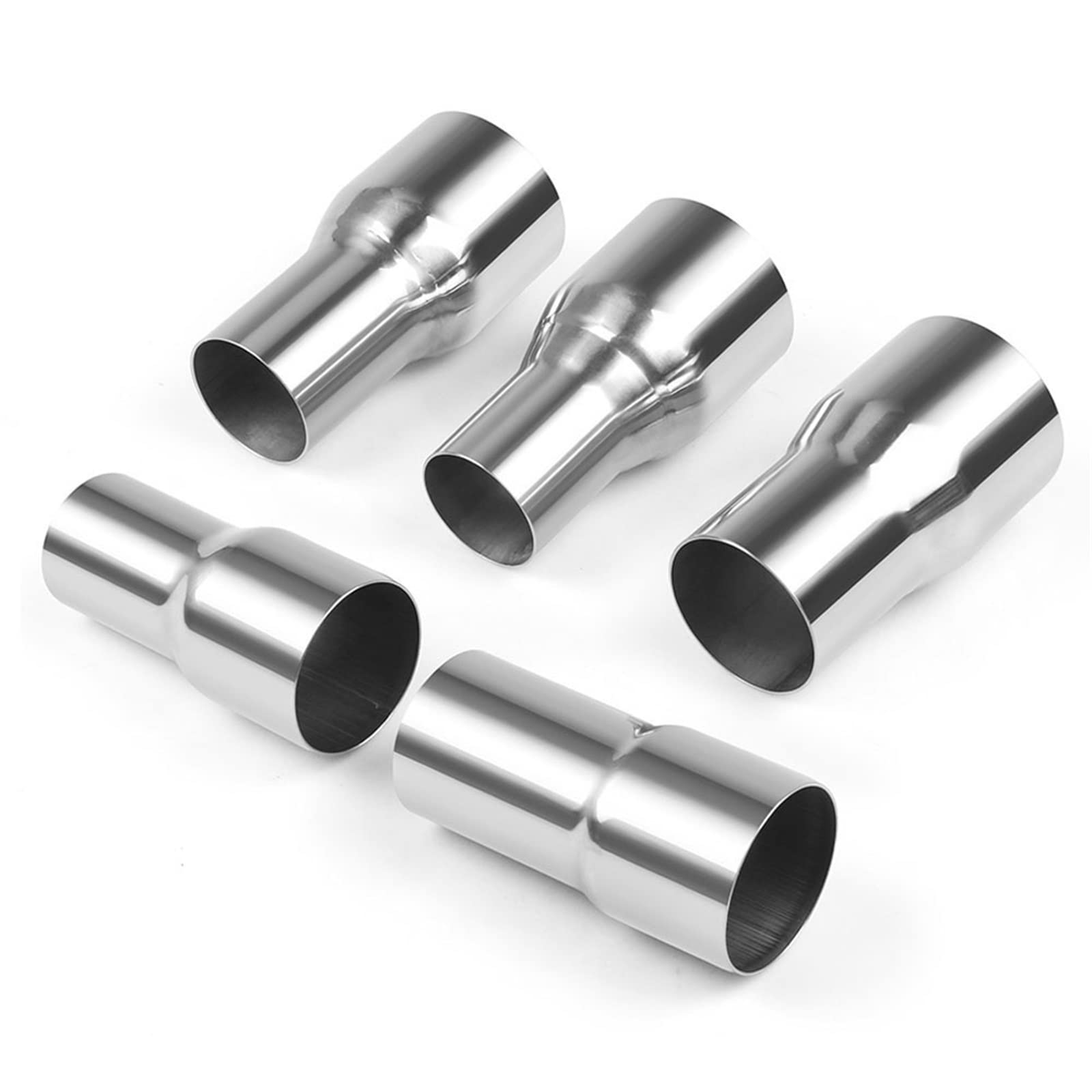 Auspuffblende Rund Endrohr Endstück Doppel Rohr EDELSTAHL UNIVERSAL 2 X 63 Mm Für Auspuffrohr 40