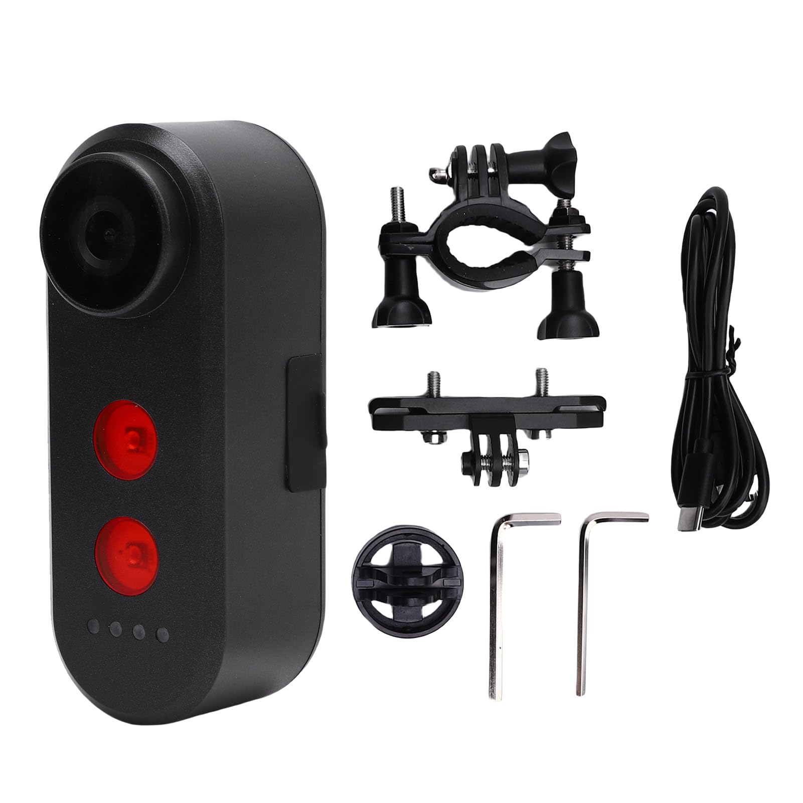 Bewinner Kamera Rowerowa z Ogonem światła, Sportowy Aparat Akcji 4K HD, Rowerowe Kamery Rejestratora Tylnego Widoku, IPX6 Water Water Proof 140 ° Kąt Rowerowy Kamera (32G)