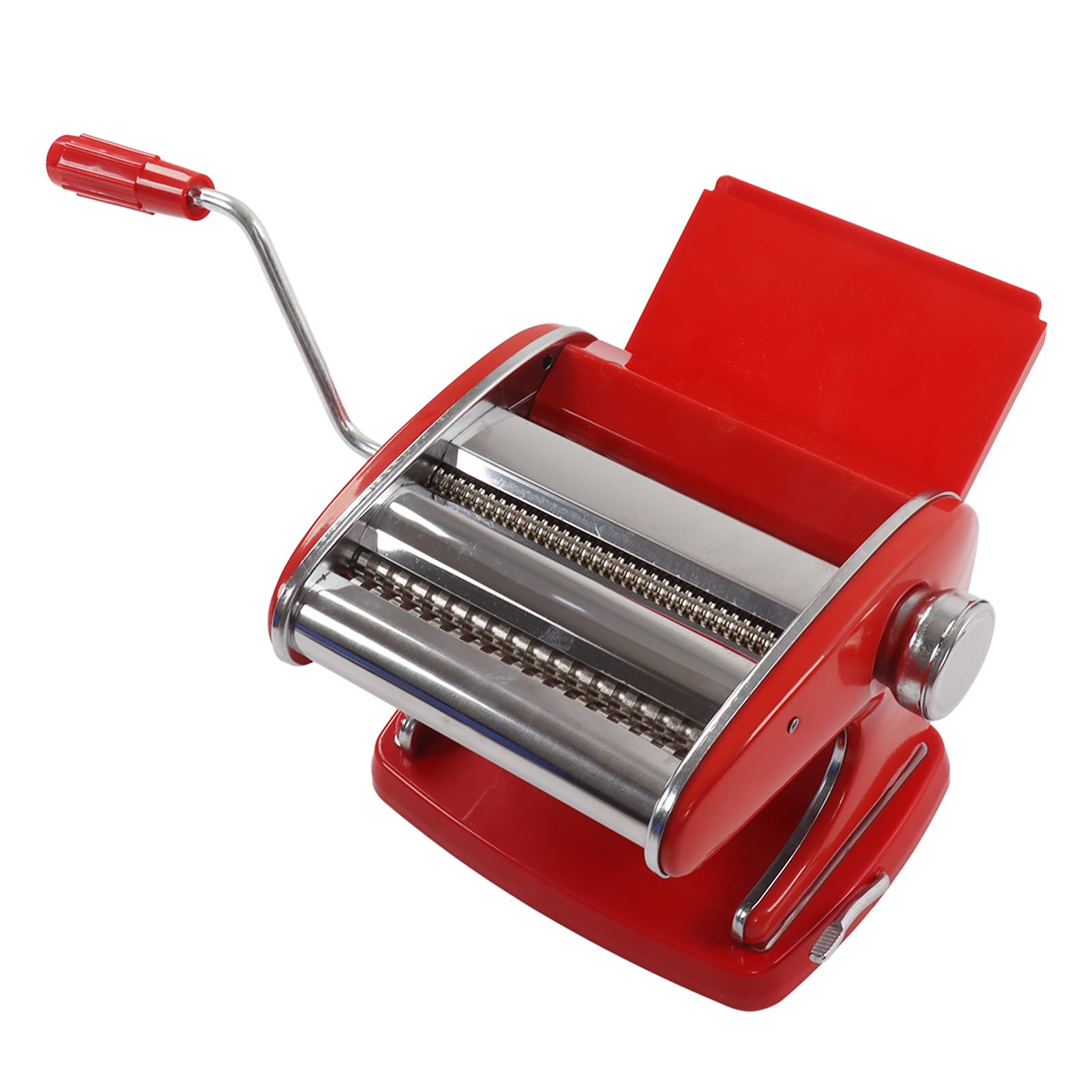 Ejoyous Nudelmaschine, Nudelmaschine aus Edelstahl, Manuelle Nudelpresse mit Saugfuß, Abgerundete Ecken, Einfache Reinigung, für Hausgemachte Pasta und Nudeln für Familien (Saugnapf 2 Messer)