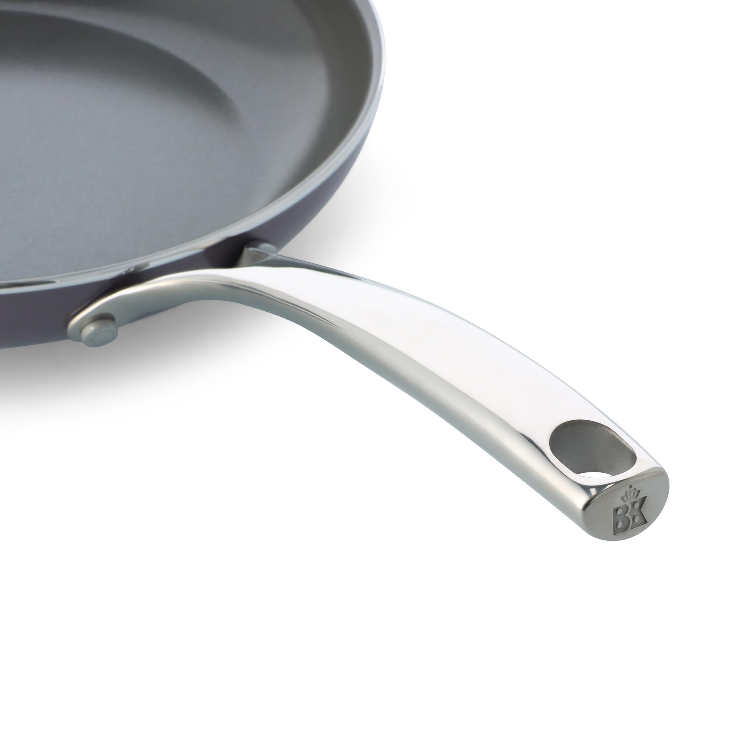 BK Sky - Juego de sartenes antiadherentes de cerámica (3 piezas, diámetro 20/24/28 cm, sin PFAS, apta para inducción, horno hasta 220 °C, apto para lavavajillas, calentamiento rápido, asas de acero