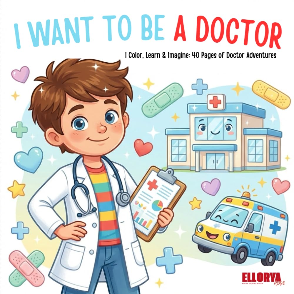 doctor coloring book for kids: Color, Learn & Imagine: 40 Pages of Doctor Adventures