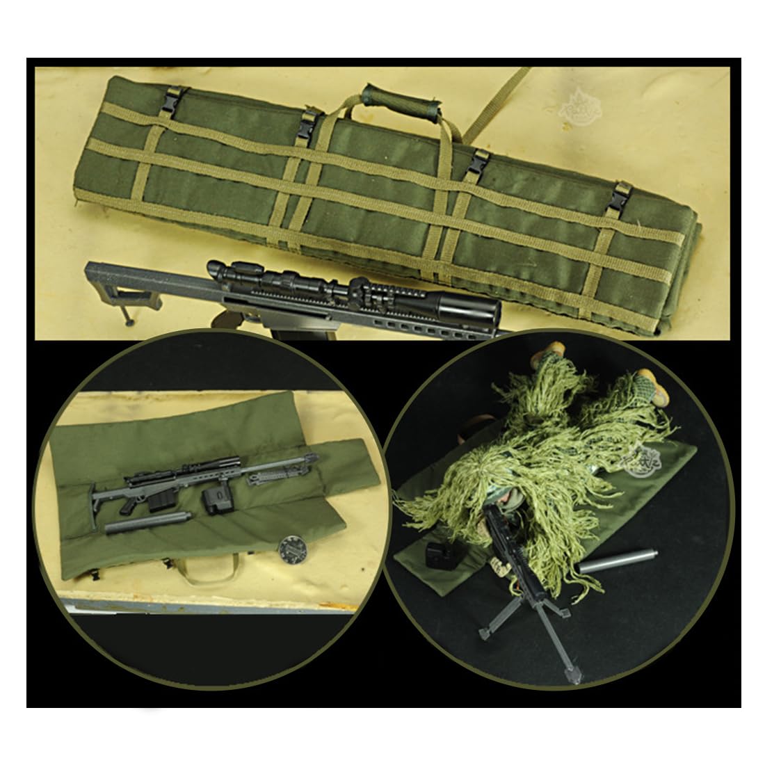 Bewegliche Soldaten Figur, 1/6 Maßstab Vintage Militär Bewegliche Special Forces Soldatenfigur mit Zubehör, Sammelfigur für Teenager und Enthusiasten (Scharfschütze)