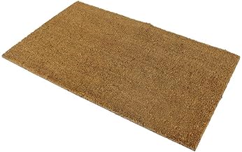 Onlymat Natural Coir Doormat with Anti-Slip Rubber Back for Indoor, Outdoor, Patio, Home, and Office - Handcrafted, Large, and Thick Plain Design Mats for Entryway Decor, Beige,80 x 50cm