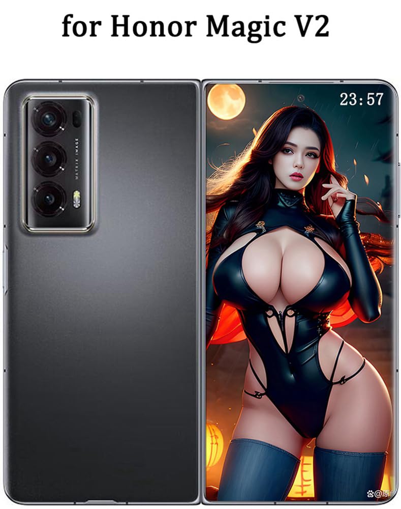 Skórzany Etui do Honor Magic V 2 Uchwyt, Zawiasny Etui do Telefonu dla Honor Magic V2, Powłoka Telefonu Komórkowego, Rama Wsparcia