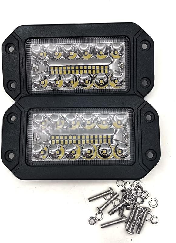 2 unidades de 6 pulgadas 156 W 15600LM montaje empotrado LED Pods luz combo haz triple fila conducción Offroad barra de luz luz de trabajo