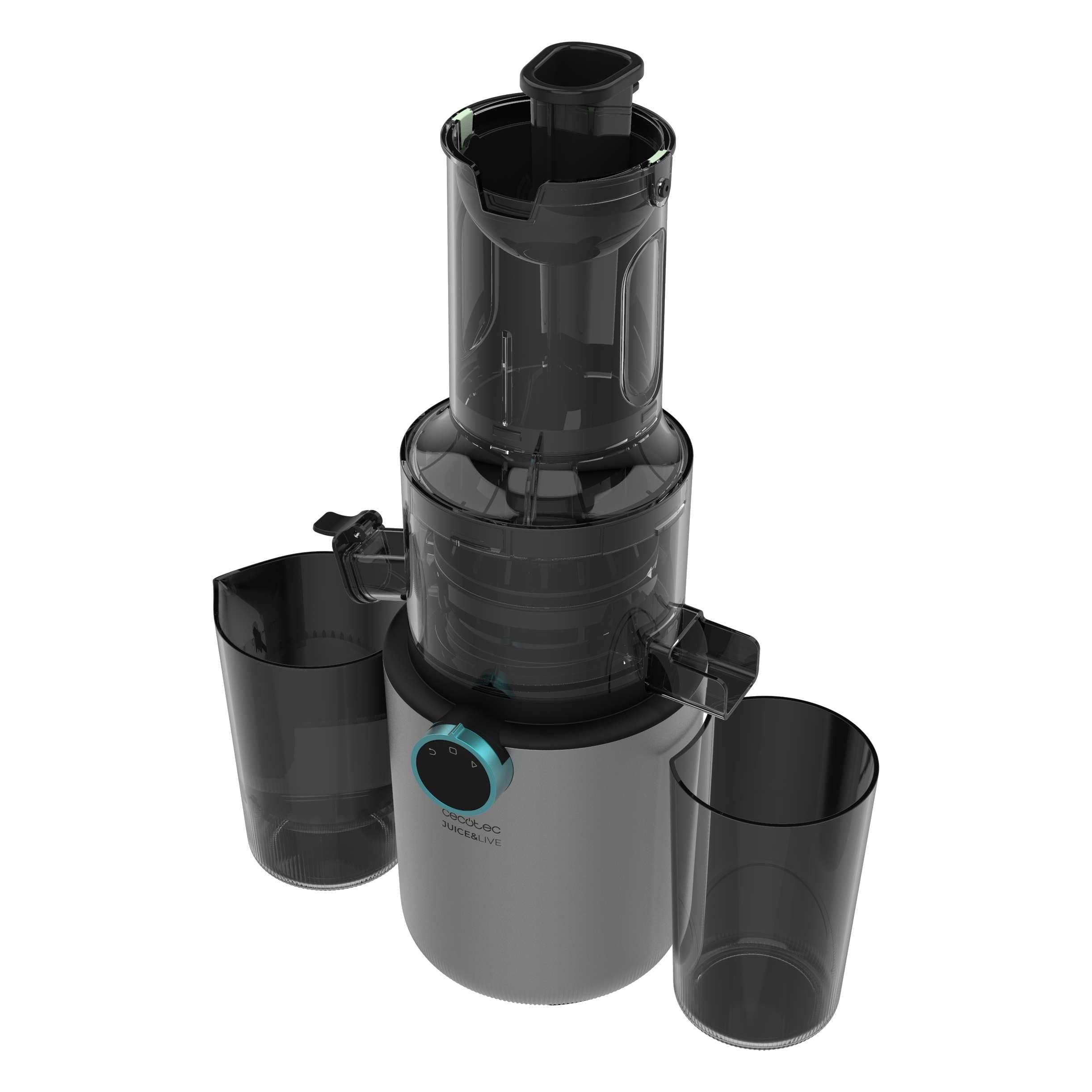 Cecotec Centrifuga Frutta e Verdura - Estrattore Frutta e Verdura Juice&Live 1500 Slim motore 200W, bocca 82mm, 55±5 RPM, silenzioso, facile pulizia, sistema sicurezza, ideale per succhi salutari