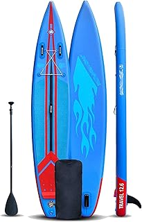 12' Double-Layer Inflatable Stand Up Paddle Board Carbon Fiber Competition Adult Surfboard for All Skill Levels Everything Included Includes Pump, Paddle, Backpack