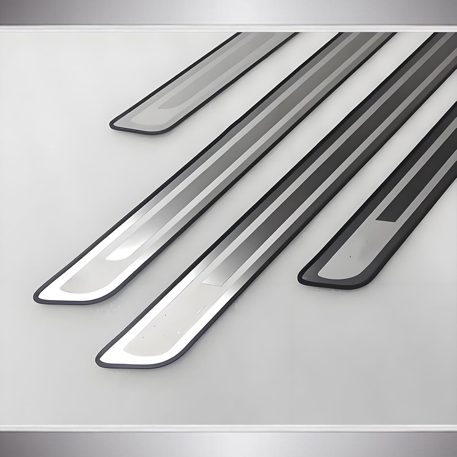 4 Pezzi Auto Protezioni battitacco per Volkswagen Tiguan 2024-2026, Protezione Portiere Auto in Acciaio Inox Protezione AntiGraffio per Pedale Accessori Auto