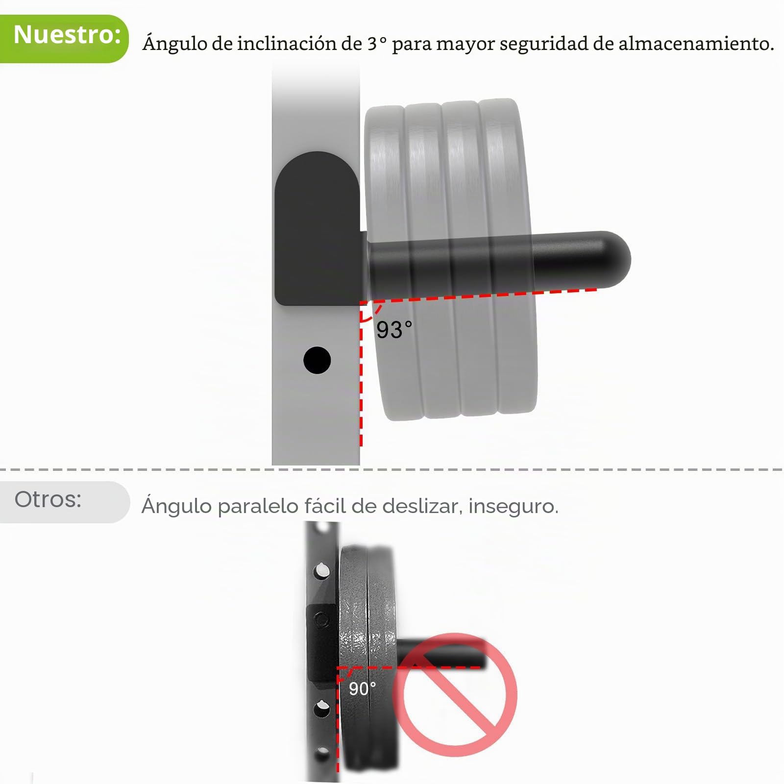 Kipika Soporte para discos de peso olímpicos de 2 pulgadas, estante de almacenamiento resistente para rack de potencia 3 x 3