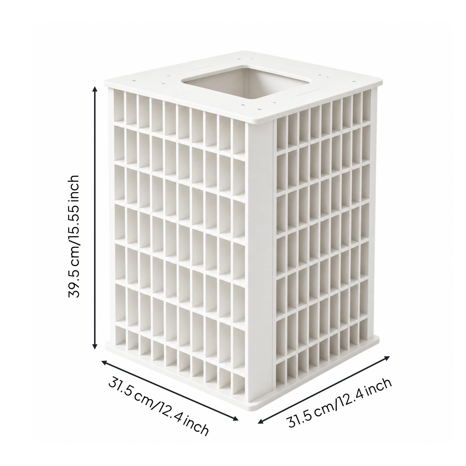 rockible Tour Tri avec Base Rotative Compact Organisateur Rotatif Organisateur avec Séparateurs pour Bureau, 240 Trous - Modèle Boîte Carrée Verticale Plateau Tournant En Plastique