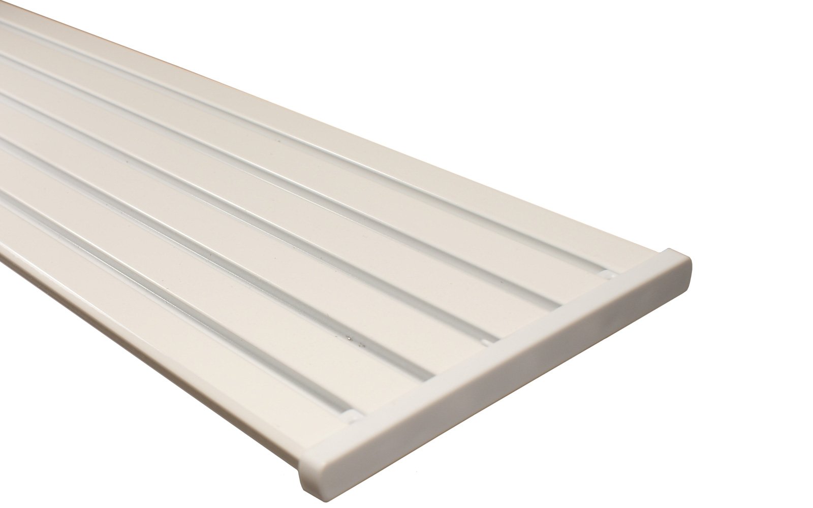 Gardinenschiene 5 und 6 läufig aus Aluminium in weiß, 450 cm (3 x 150 cm)