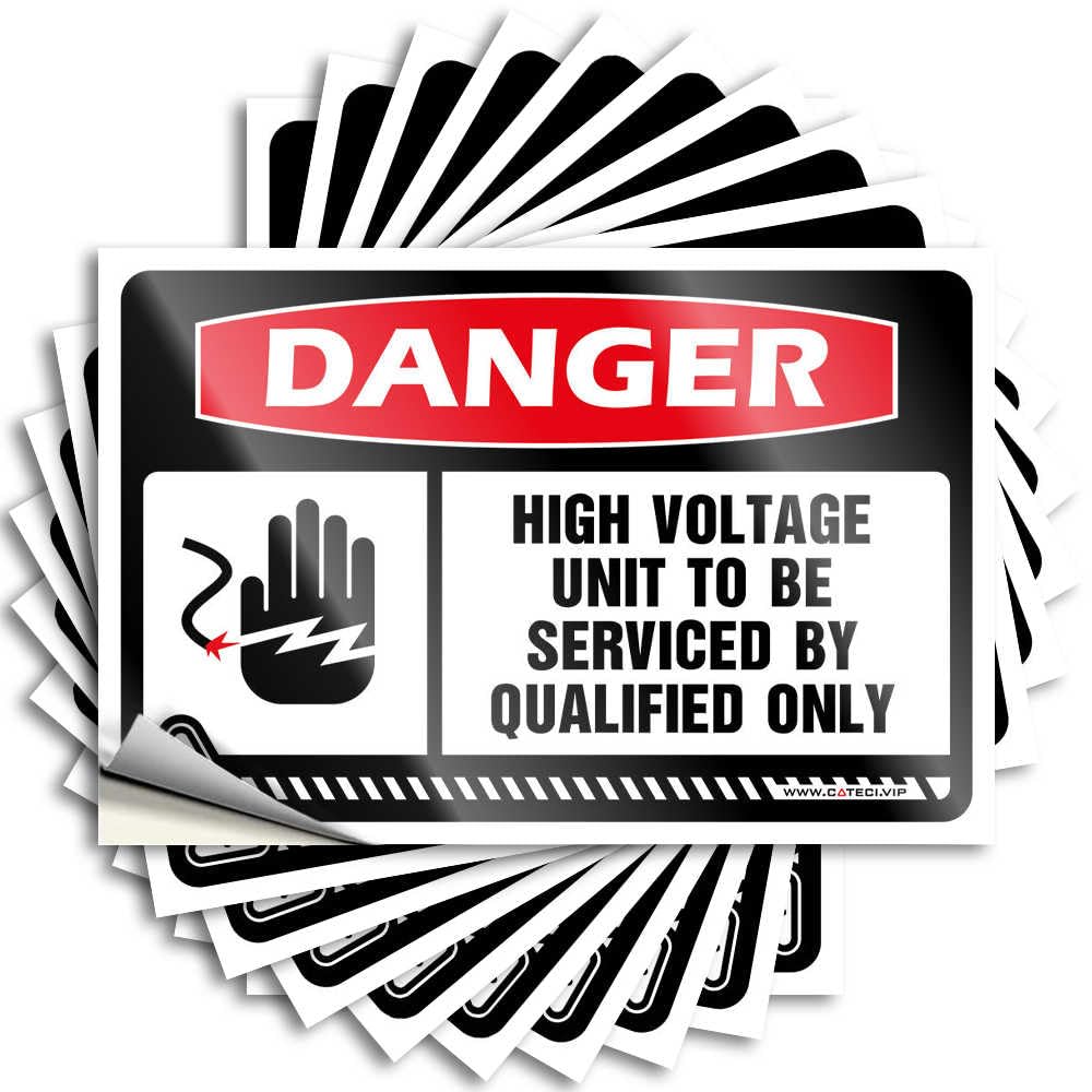 Pool Stuff, Quote Fishing Tumbler Danger High Voltage Unit to Be Serviced By Qualified Only | Neutral Waterproof Vinyl Stickers(8X12CM)