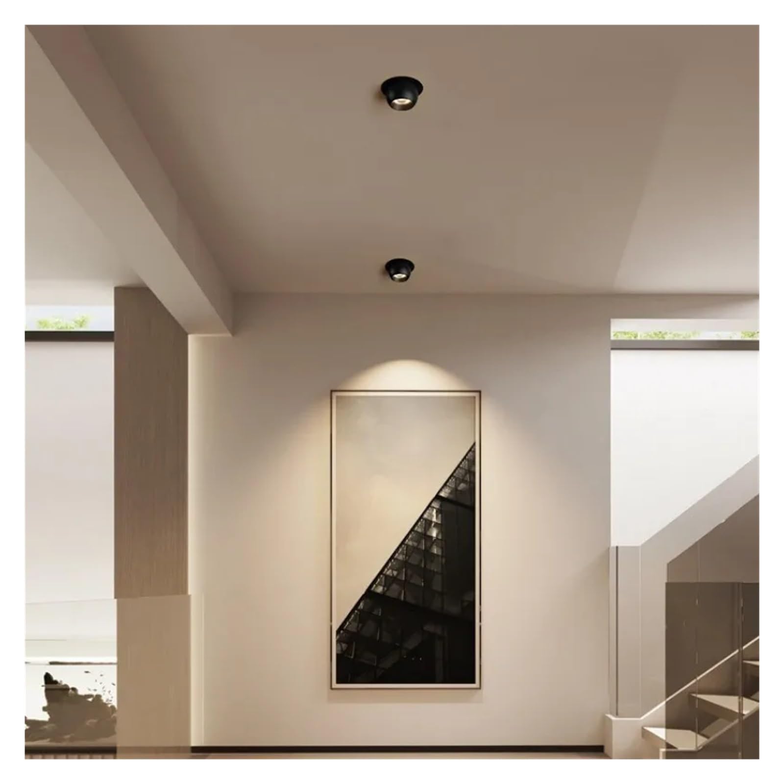 Round 355 Angle Rotate Dimmable LED COB Recessed Downlight 7W 9W 12W Ceiling Spot Light Background For Indooor Living Room(Black,NATURAL WHITE_10W)