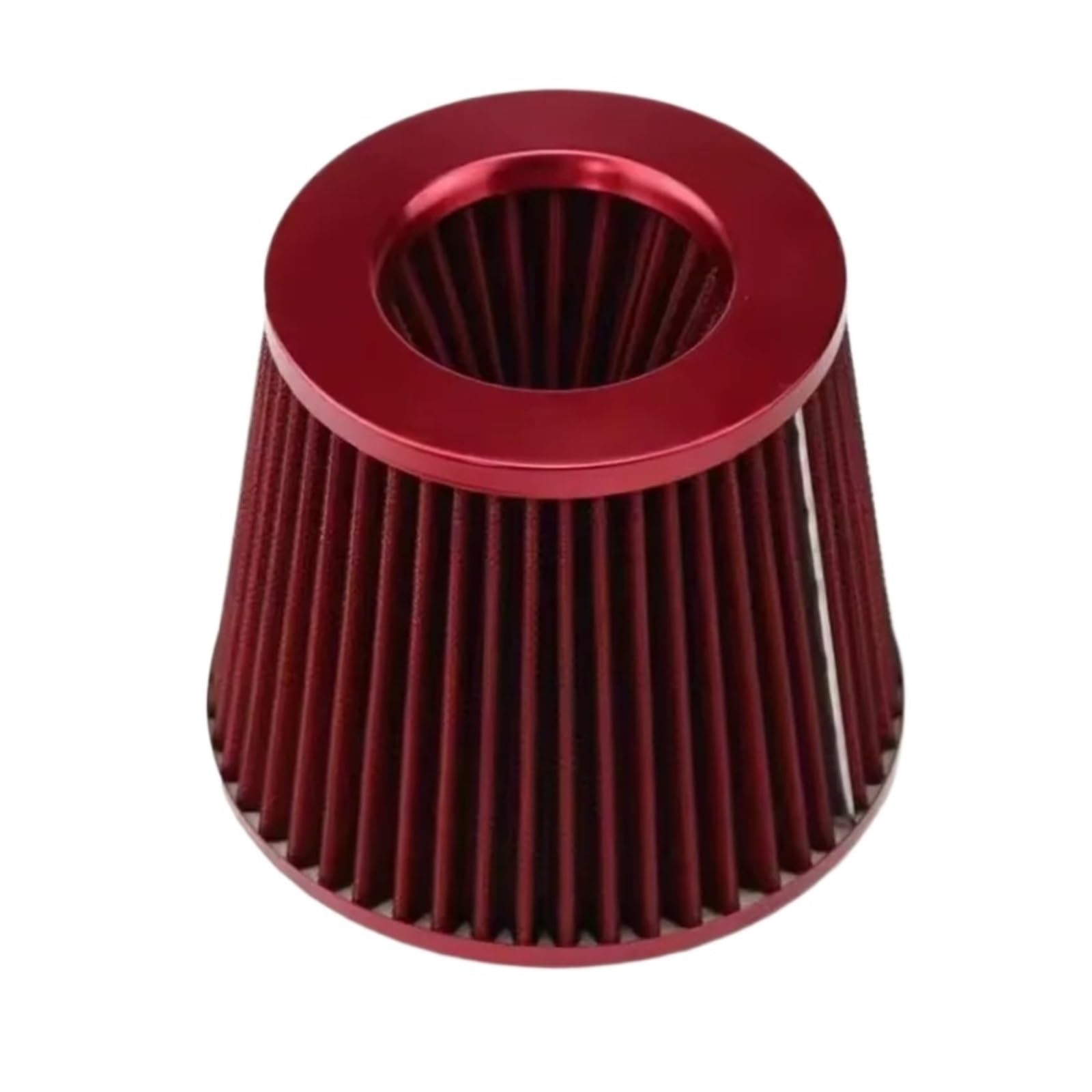 Filtro De Aire Alto Flujo Modificado Para Coche Universal Con Cabeza Seta 76mm Toma Aire Coche(Red)