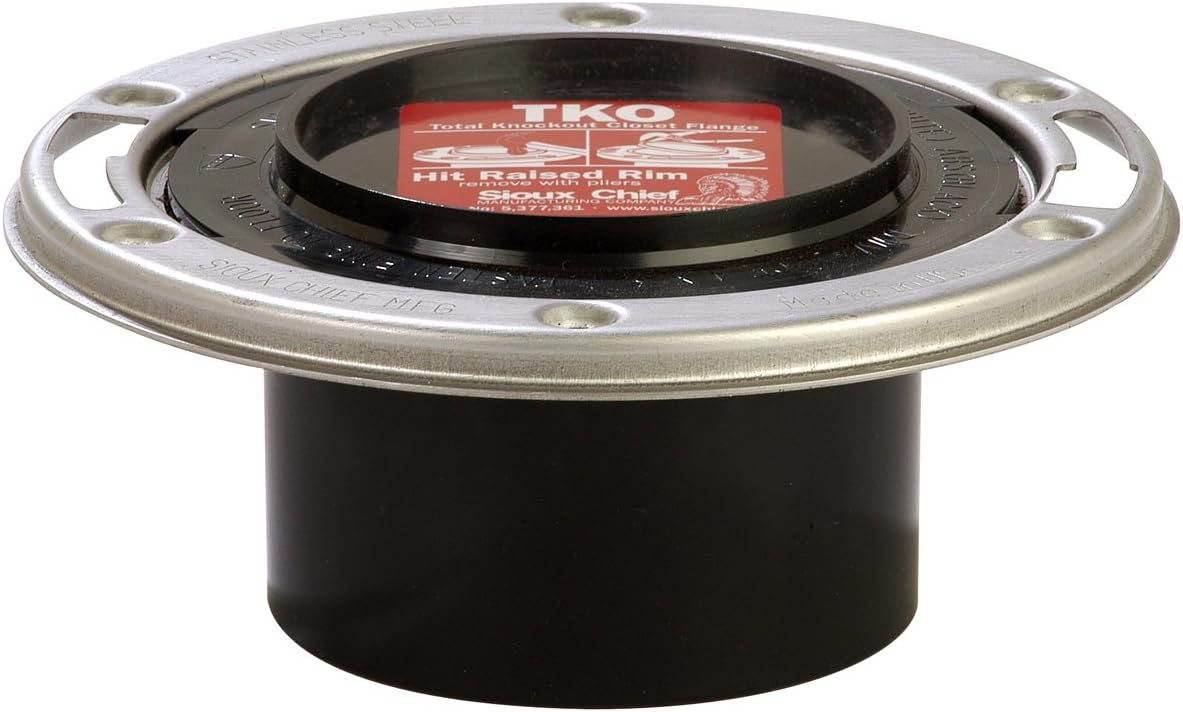 Sioux Chief Mfg Sioux Chief 884-ATMPK Inch Total Knockout Closet Flange, 4 In. x 3 In, Iron