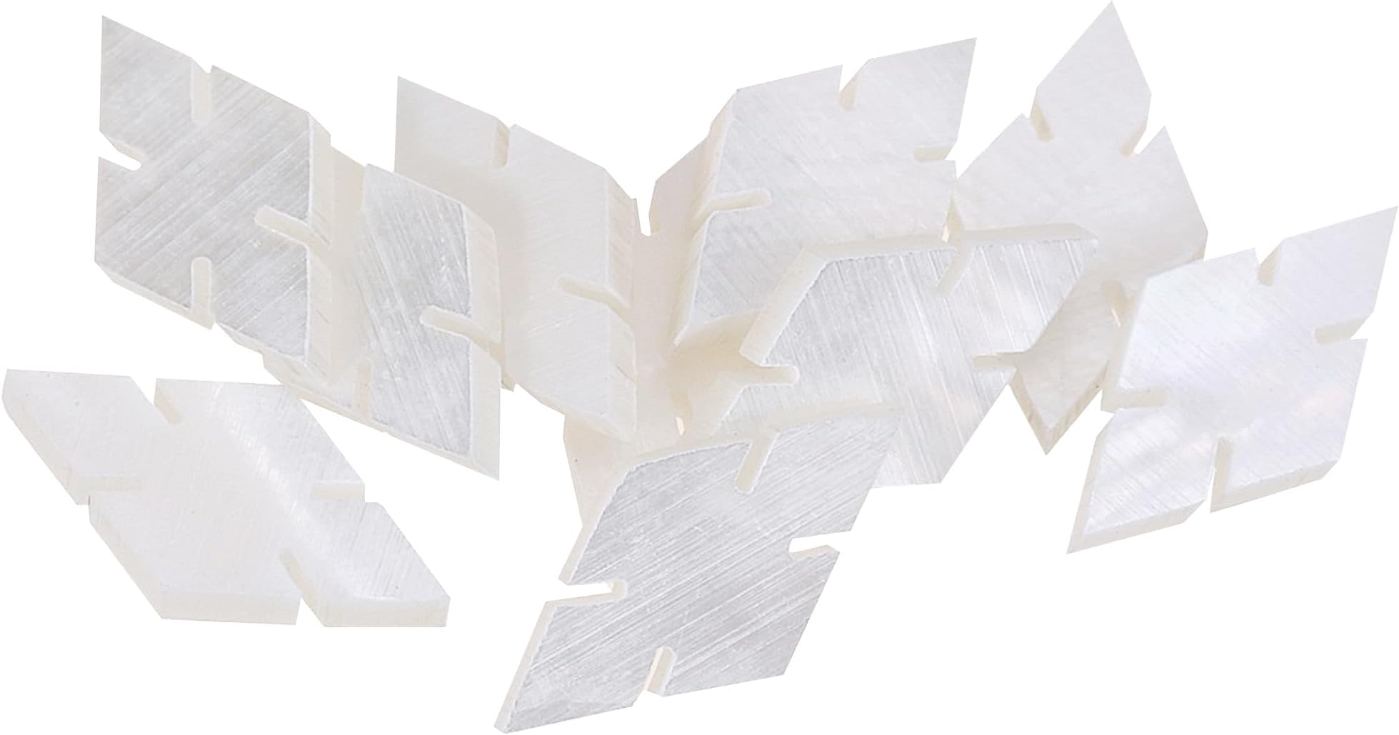 Pro 14.5mm Natural Mother of Pearl Diamonds Snowflake Guitar Fretboard Inlay Dots, White Pearl(Set of 10)