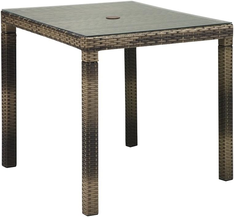 Amazon｜パティオプティ(PATIO PETITE) SAHARA サハラ ダイニングテーブル ガラス天板付 4人掛け｜ダイニングテーブル