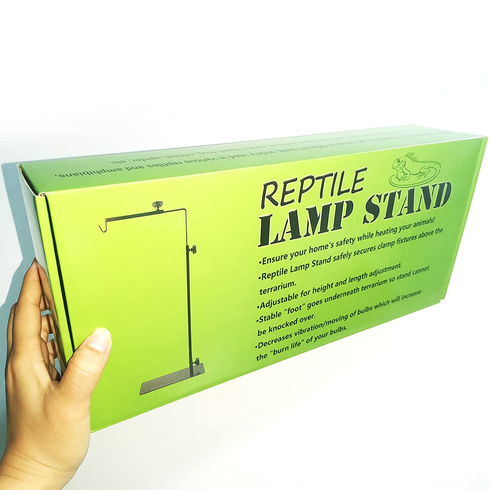 Buy LISINAN Adjustable Reptile Terrarium Heat Lamp Stand,Metal Reptile