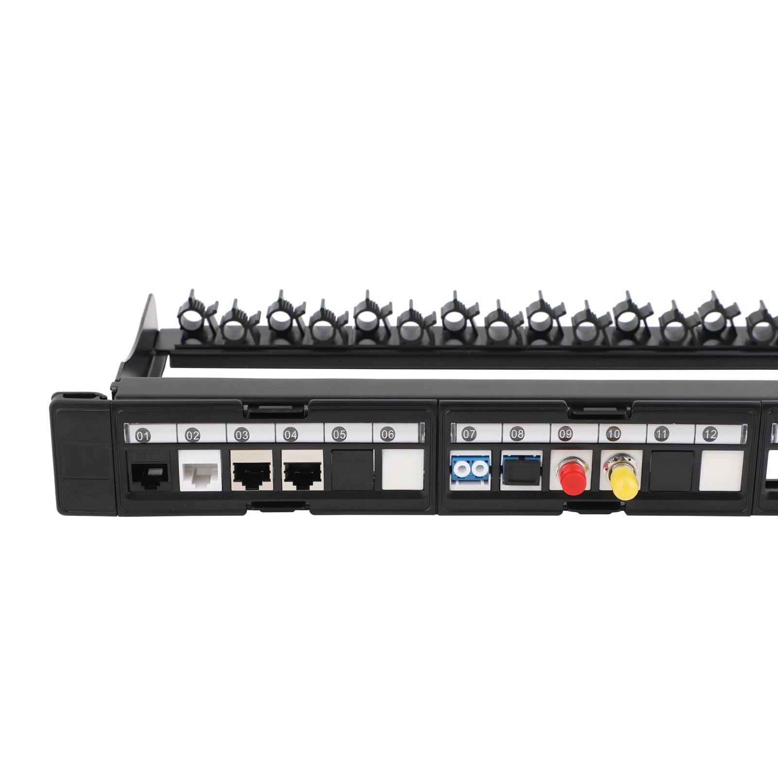1 Stück 24 Port Patchpanel Patchfeld 1 HE 19 Zoll - Abnehmbar