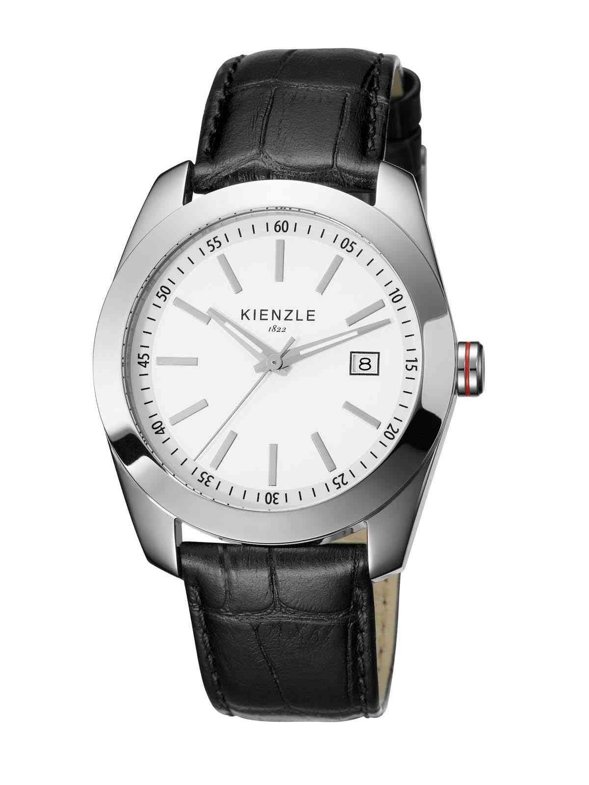 Kienzle K3011011021-00003 - Reloj analógico de Cuarzo para Hombre con Correa de Piel, Color Negro