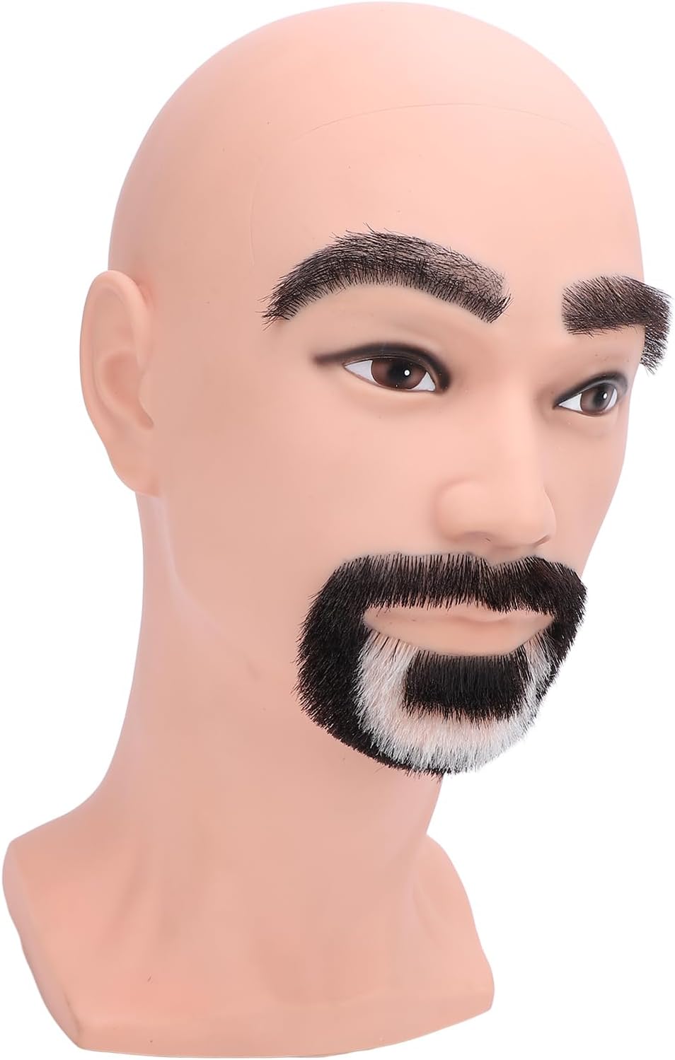Barber Mannequin Head, Made of Durable Resin PVC with Ergonomic and Lifelike Design Male Mannequin Head for Training, Cosmetology Manikin with Beard Model for Practice