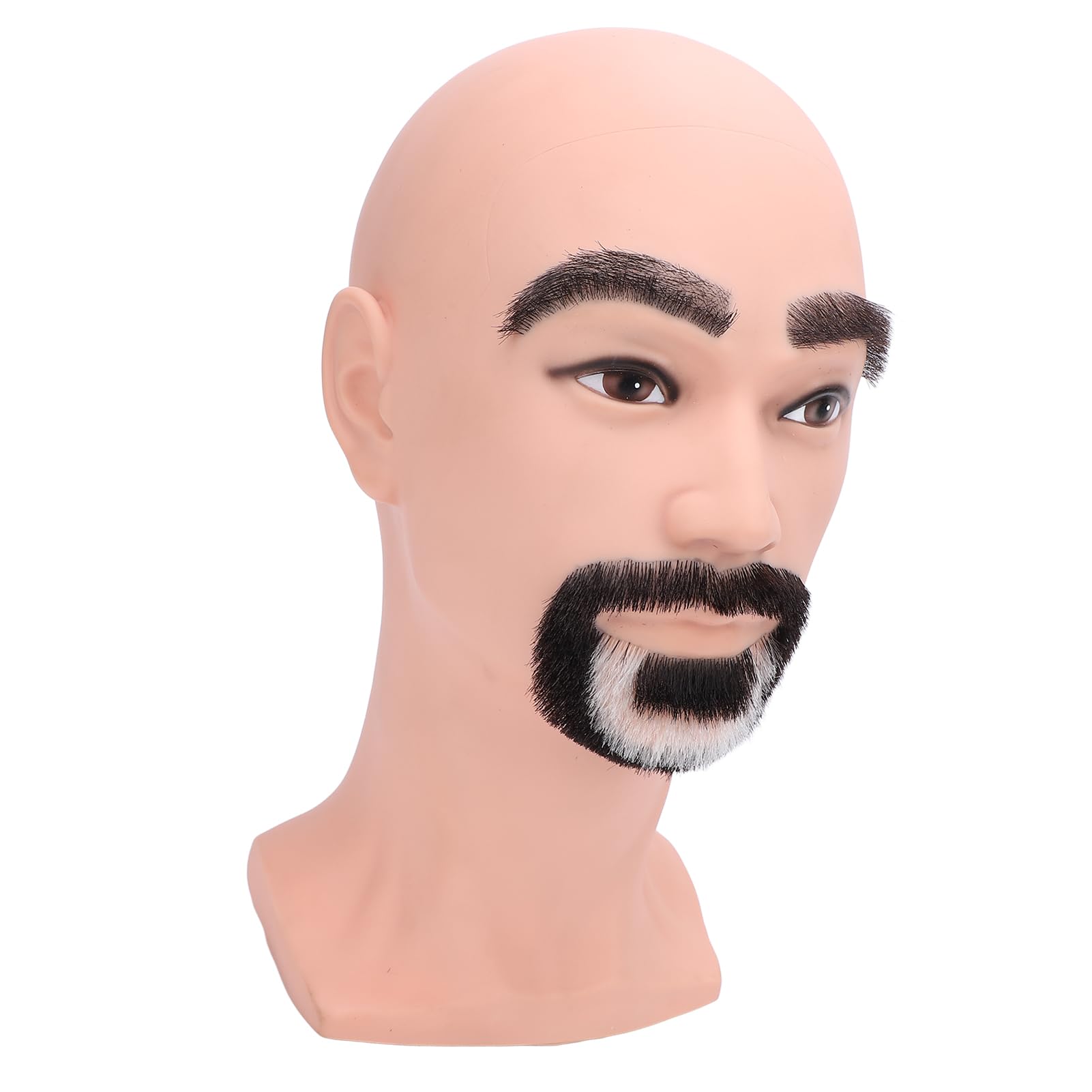 Mannequin Head with Lifelike Beard Trimming for Professional Barber Training Ergonomic Resin PVC O Shaped Beard