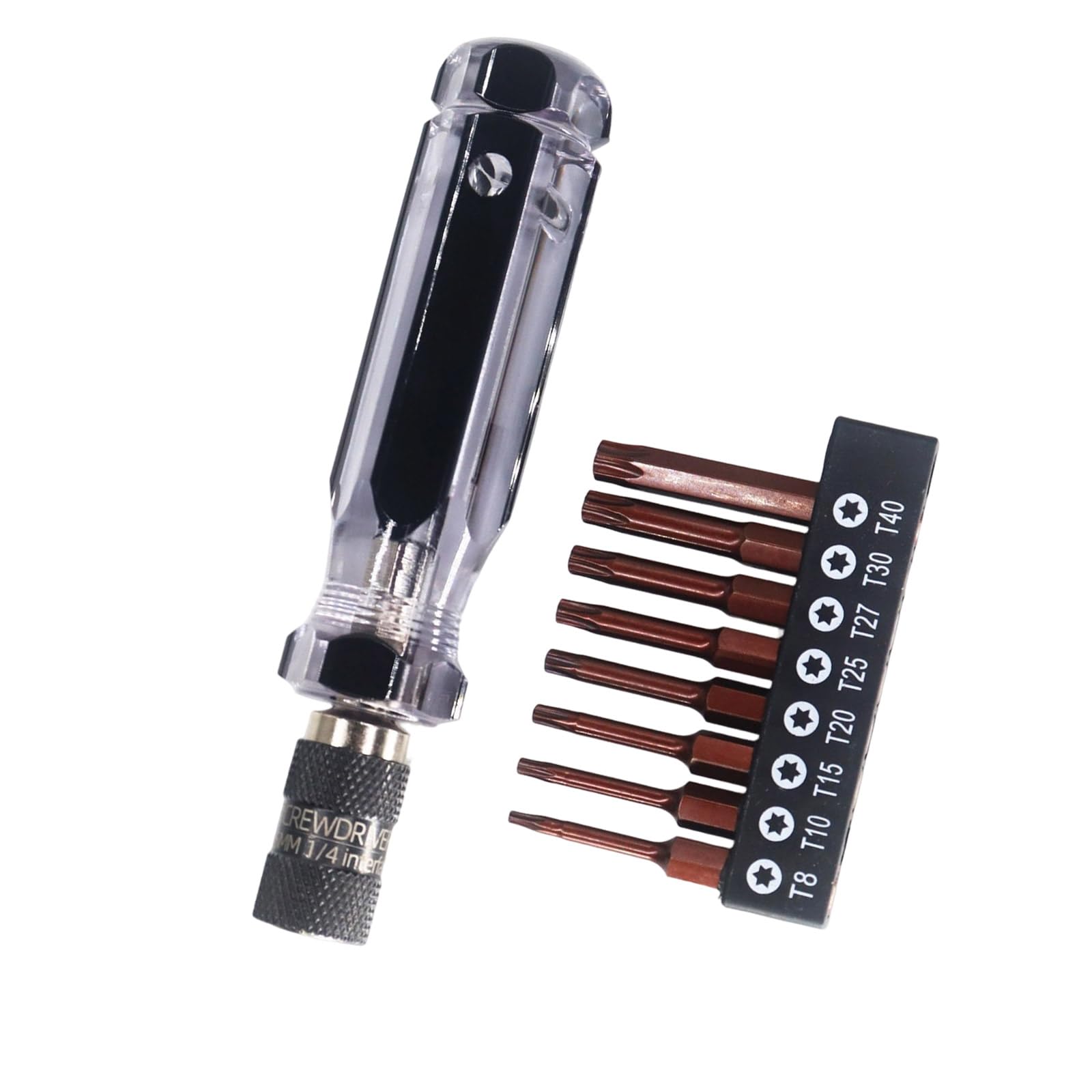 Pffiocix Hexagonal Plum Blossom 2 In 1 Replaceable Drill Bit With Self-Locking Grip, Hex Shank Driver Handle, Driver Grip For Precision Work