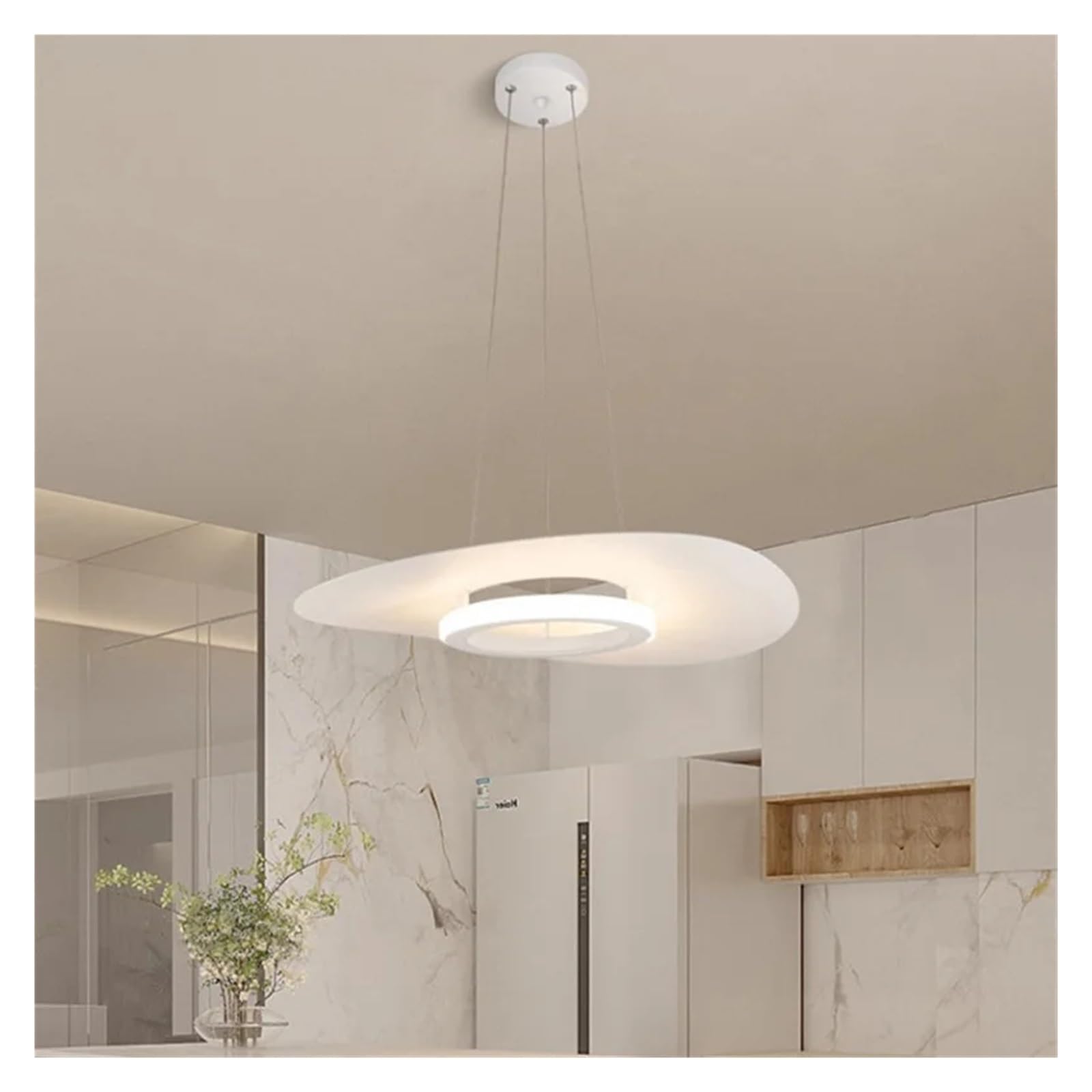 Lustre simple à LED pour salle à manger moderne, suspension chaleureuse pour dîner convivial - 8