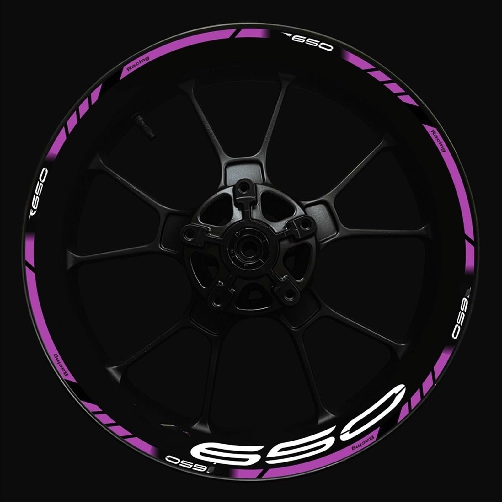 Motorcycle Wheel Sticker Inner Rim Reflective Protection Decal for Kawasaki Z650 Stickers Decorative(Color7)
