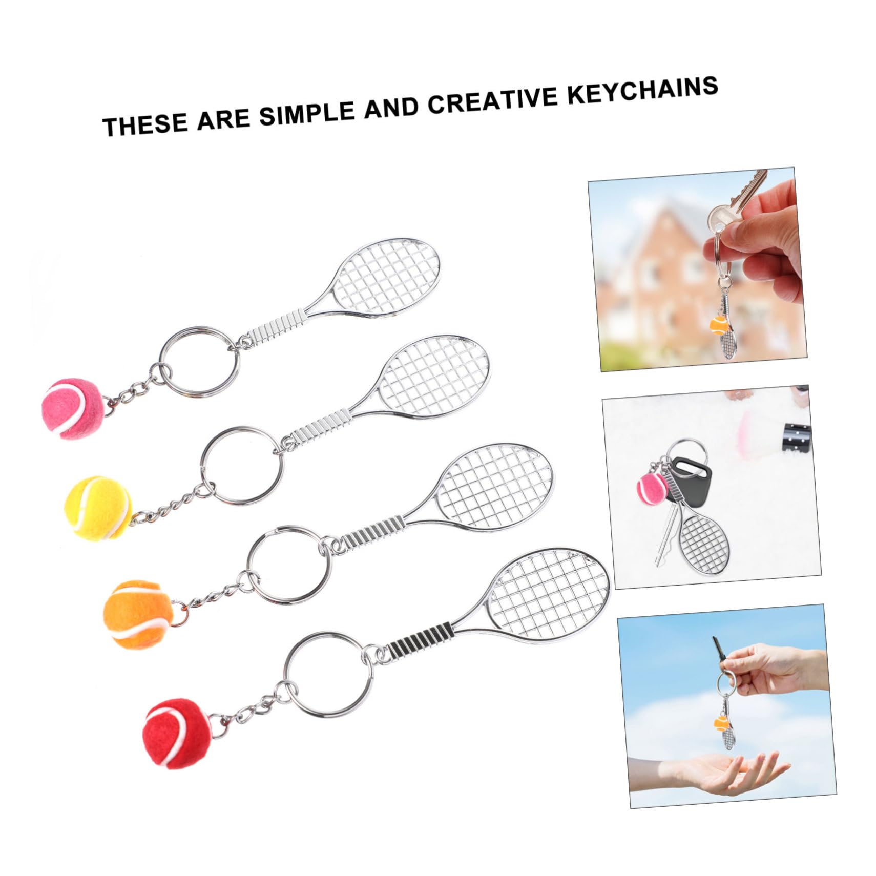 VALICLUD 15piezas Llaveros De Tenis Miniatura Colgante Deportivo Balón Accesorios Para Bolsa y Llaves Para y Familia Diseño Práctico y Estiloso