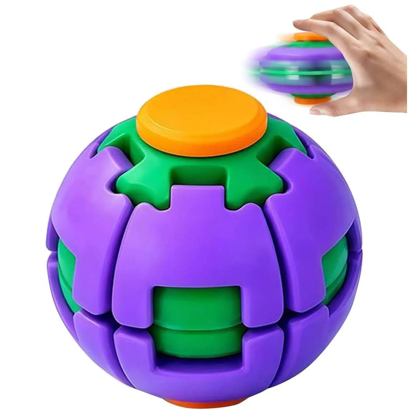 Press to Spin Fidget Spinner, 3D Print Fidget Toy Rotating Stress Ball