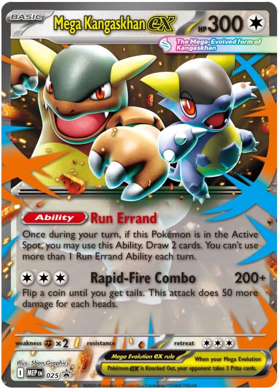 Mega Kangaskhan ex MEP025 Pokemon Promo Card | Mega Evolution Black Star Promo Series | Titan Authenticated
