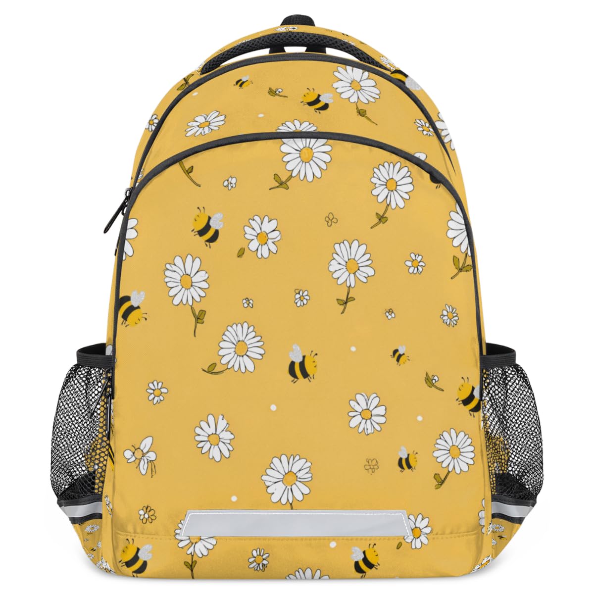 UOYO Backpacks Bee Daisy Adjustable Shoulder Bags Laptop Rucksack Travel Hiking Camping Daypack for Women Men