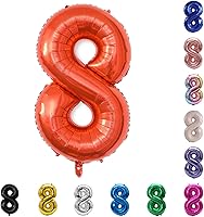 Vista 114 de YPSelected Globo de aluminio grande de 32 pulgadas con número de helio, cumpleaños, boda, fiesta, 0-9 (azul bebé, 2)