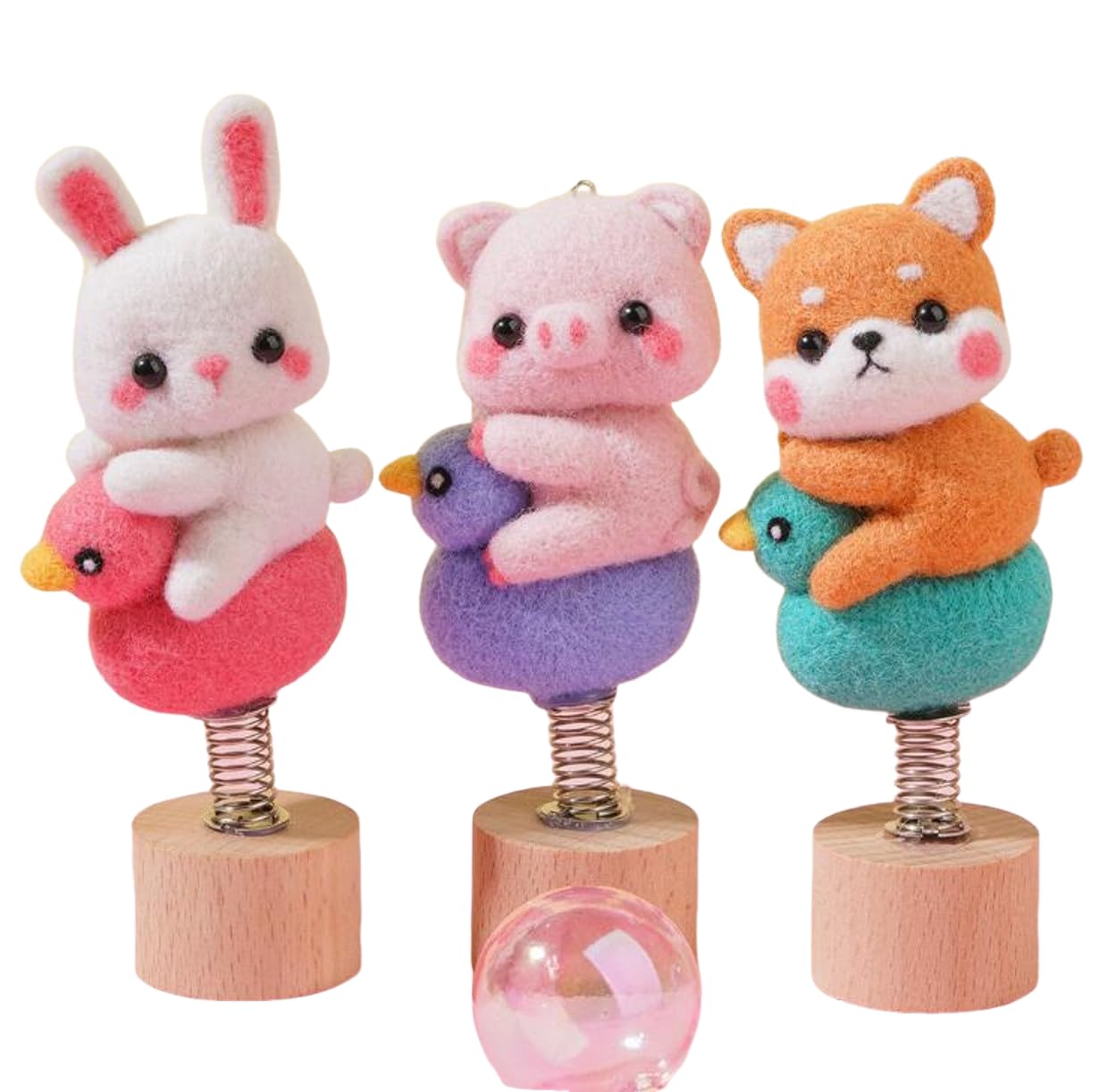 YJIUYUANQ 3 Sets Wool Felting Kits Complete Needle Felting Tools and Supplies Wet Needle Felting Starter Kit Wool Felt Basic Tools for DIY Felting Starters