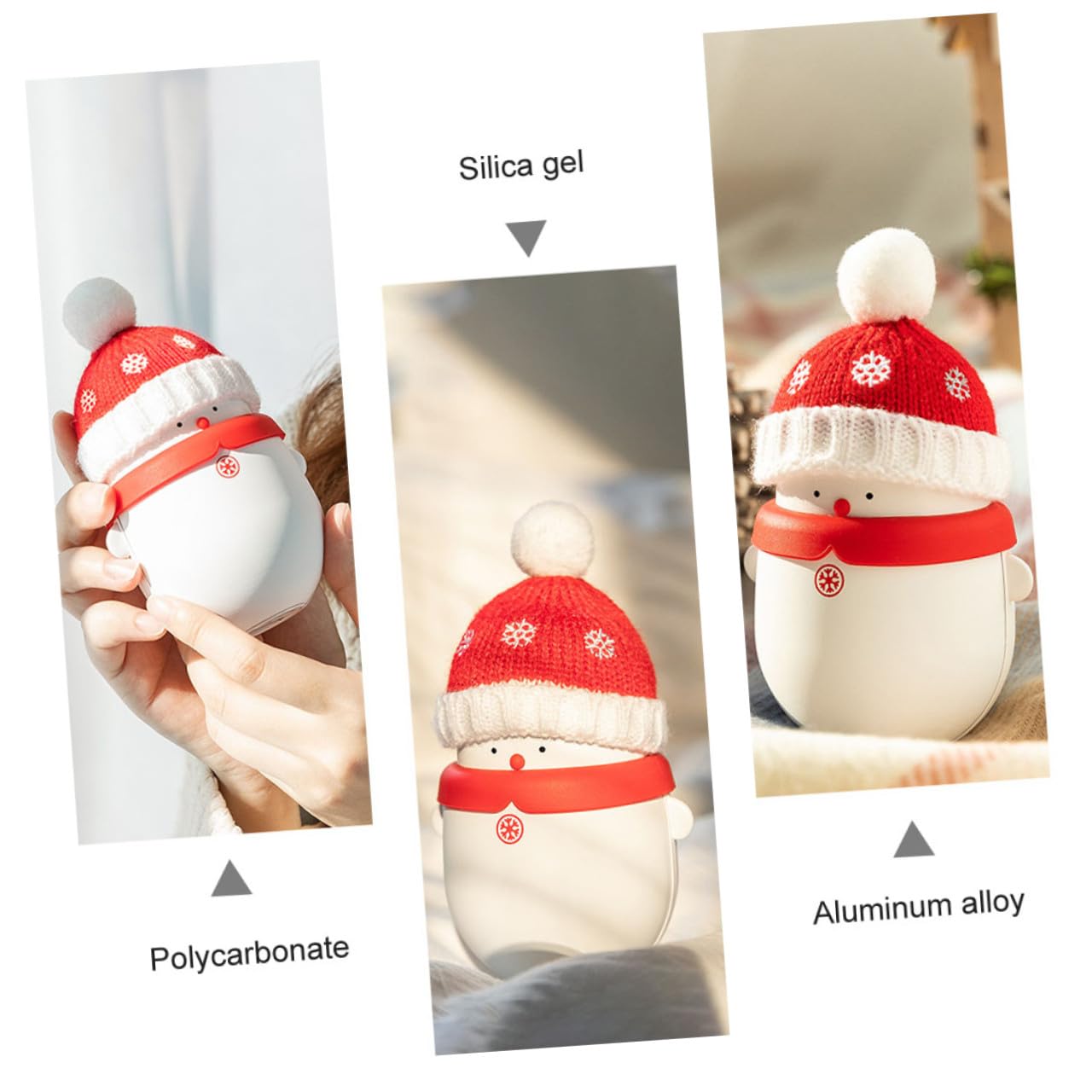 TOYANDONA USB Handwärmer Powerbank Schneemann Tragbar für Winter mit USB Aufladung Multifunktionales Ladegerät für Kalte Hände und Durchblutungsförderung